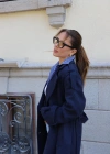 Lacivert Oversize Kaşe Kaban