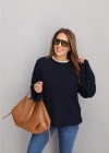Lacivert Oversize Kazak
