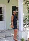 Lacivert Yanları Drape Detay Jean Elbise