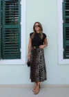 Leopar Desen Anvelop Etek