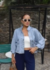 MAVİ Bel İp Detay Oversize Jean Ceket
