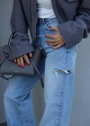 MAVİ Eskitme Detay Jean Pantolon