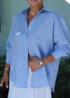 MAVİ Eteği Oval Gömlek