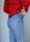 MAVİ Taşlamalı Bol Paça Jean Pantolon
