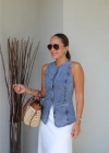 MAVİ Taşlamalı Denim Yelek