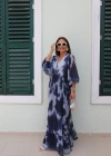 MAVİ Tül Detay Maxi Boy Elbise