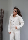 Nakış Detay Denim Ceket