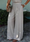 NATURAL Keten Bluz Pantolon Takım