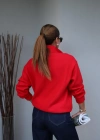Ön Fermuar Detay Sweatshirt