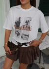 Oversize Baskılı Tshirt