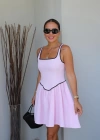 PEMBE Biye Detay Mini Elbise