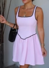 PEMBE Biye Detay Mini Elbise