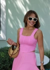 Pembe Dikiş Detay Oval Kesim Triko Crop Atlet