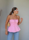 PEMBE Volanlı Bluz
