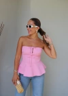 PEMBE Volanlı Bluz
