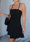 Sırt Çapraz Detay Mini Elbise