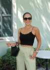 Siyah Dantel Detay Crop Atlet
