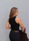 Siyah Halter Yaka Atlet