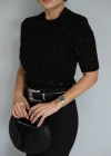 Black Sequined Sweater