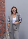 SOFT HAKİ Şerit Detay Blazer Pantolon Takım