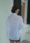 Transparan Çizgili Gömlek