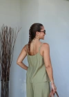 YEŞİL Askılı Bluz Pantolon Takım
