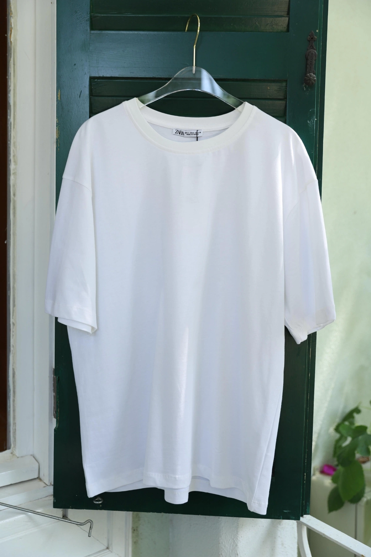 Ekru Basıc Oversize Tshırt