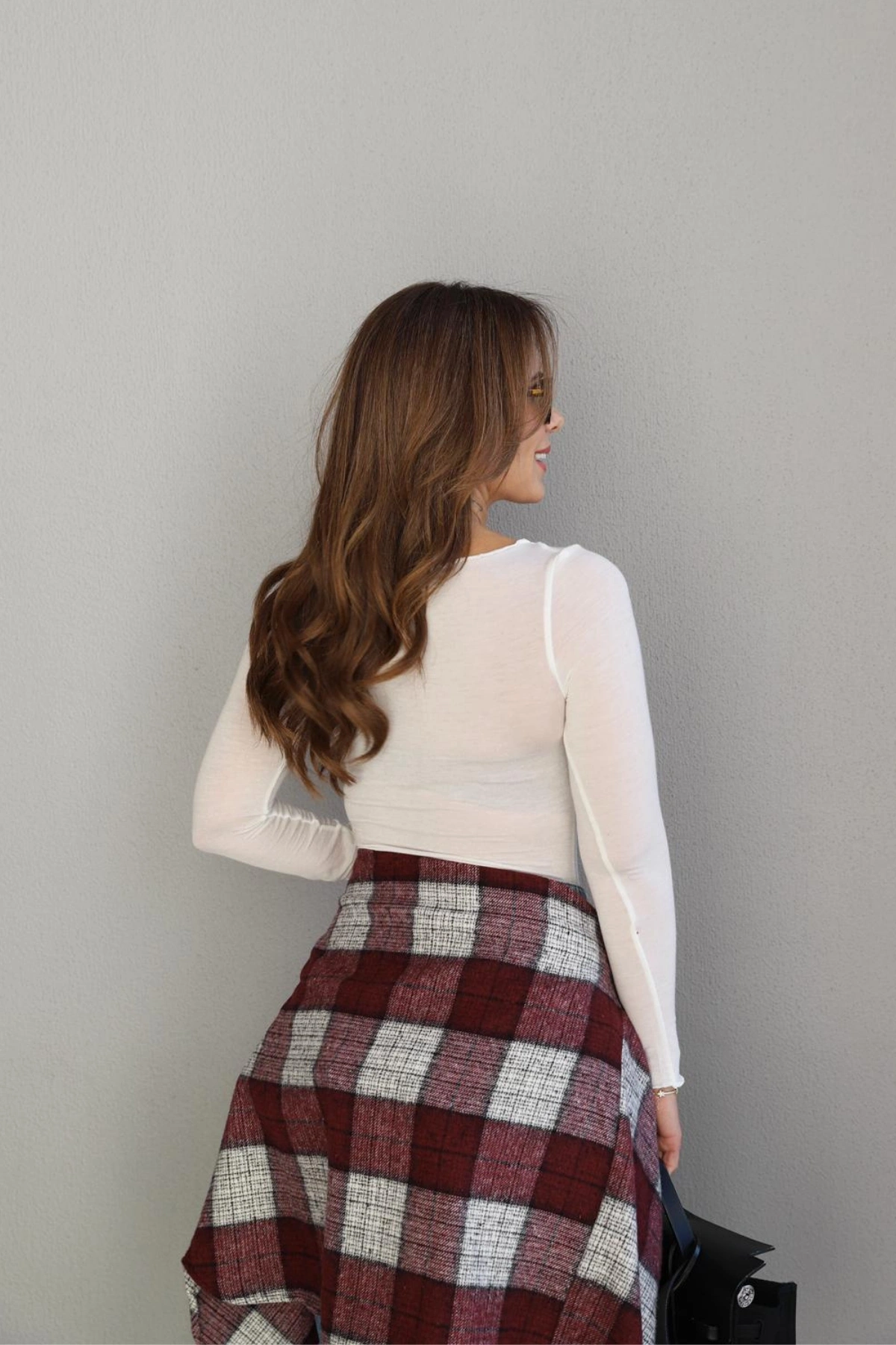 Ekru Transparan Bluz