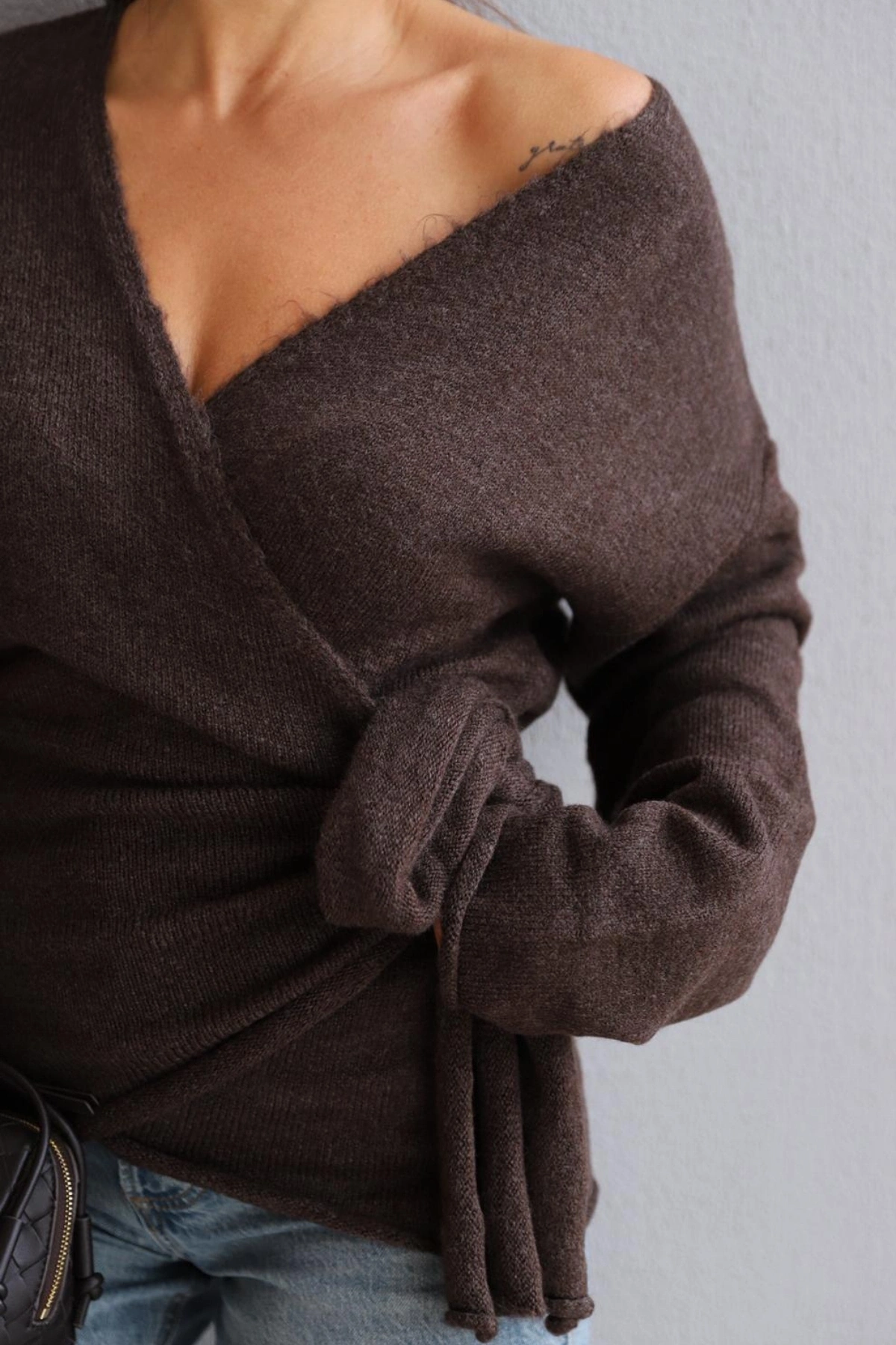 Kahverengi Bağlamalı Kazak