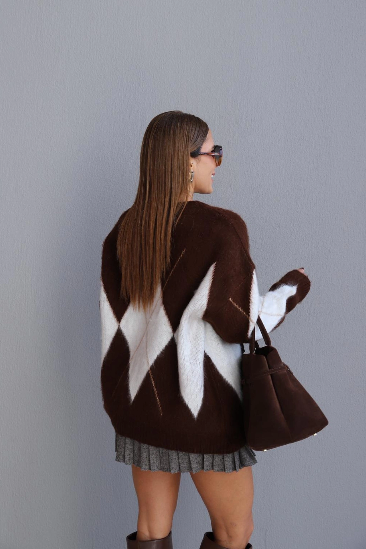 Brown Patterned Sweater
