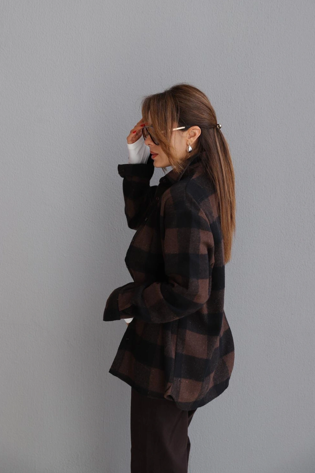 Kahverengi Ekose Gömlek