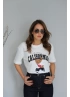 Yazı Baskılı Teddy Detay Tshirt