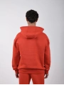 Basic Polarlı Kapşonlu Hoodie (Sweatshirt) Turuncu