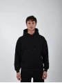 Basic Polarlı Kapşonlu Hoodie (Sweatshirt) Siyah