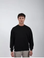 Basic Polarlı Sweatshirt Siyah