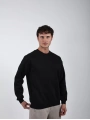 Basic Polarlı Sweatshirt Siyah