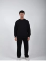 Comfort Basic Sweatshırt Baggy Eşofman Takım Siyah