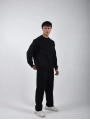 Comfort Basic Sweatshırt Baggy Eşofman Takım Siyah