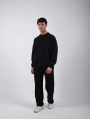 Comfort Basic Sweatshırt Baggy Eşofman Takım Siyah