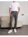 Jogger Doğal Doku Klasik Pantolon Koyu Gri