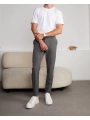 Jogger Doğal Doku Klasik Pantolon Koyu Gri