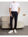 Jogger Doğal Doku Klasik Pantolon Lacivert