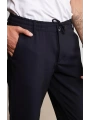 Jogger Doğal Doku Klasik Pantolon Lacivert