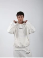 Never Too Late Kapşonlu Baggy Eşofman Takımı Beyaz
