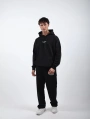 Never Too Late Kapşonlu Baggy Eşofman Takımı Siyah