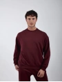 RelaxFit Basic Sweatshırt Relax Eşofman Takım Bordo