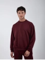 RelaxFit Basic Sweatshırt Relax Eşofman Takım Bordo