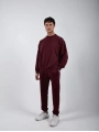 RelaxFit Basic Sweatshırt Relax Eşofman Takım Bordo