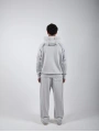 Yarım Fermuar Sweatshirt Bol Paça Baggy Eşofman Takımı Açık Gri