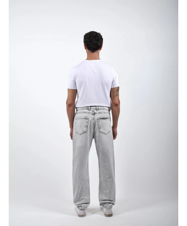 Baggy Kot Pantolon Açık Gri